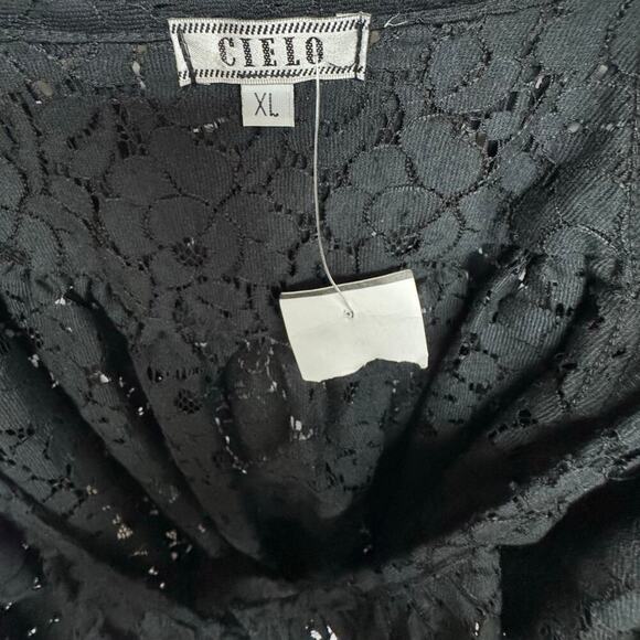 Cielo Black Lace Peasant Blouse – XL (NWT - Picture 7 of 7